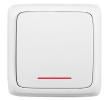 Hegel Альфа наруж Белый ВА10-162 Переключатель 1-клавишный с индикацией