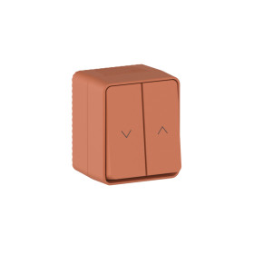 Systeme Electric AtlasDesign Profi54 Наруж Терракотовый Выключатель 2-клавишный для жалюзи, 2хсх.4