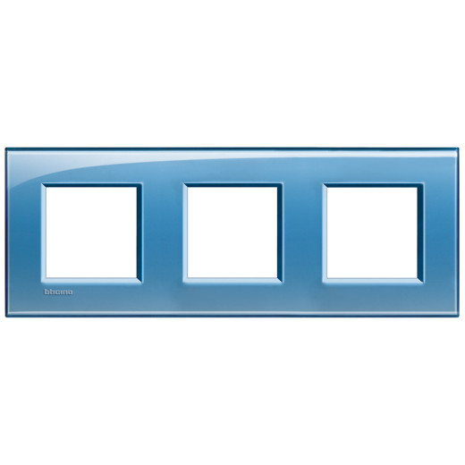 Livinglight Рамка прямоугольная, 3 поста, цвет Голубой