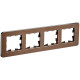 BRITE Рамка 4-мест. РУ-4-1-Бр металл коричн. RE AL IEK