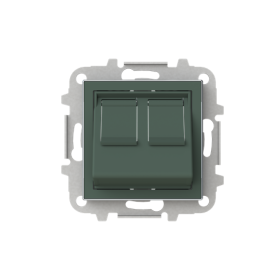 ABB SKY Комодоро Накладка для 2-х суппортов/разъёмов типа 2017... и/или 2018..., наклонная, со шторкам