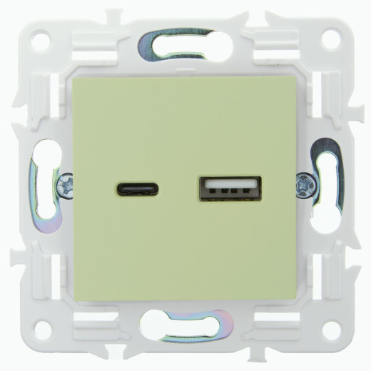 SKANDY Роз. USB A+C 18Вт SK-R13M мятн. IEK