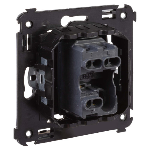 Переключатель одноклавишный в стену, Avanti, черный квадрат