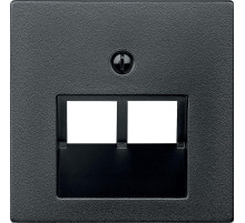 Schneider Electric Merten SM Антрацит Накладка розетки ТЛФ/комп 2-ой наклонной