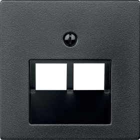 Schneider Electric Merten SM Антрацит Накладка розетки ТЛФ/комп 2-ой наклонной