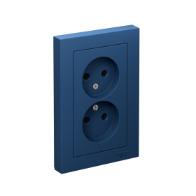 Systeme Electric AtlasDesign Аквамарин Розетка двойная б/з,16А, в сборе