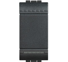 BT LL Антрацит Переключатель безвинтовой зажим, 1 мод.