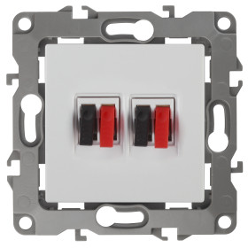 ЭРА Розетка Серия 12 12-3112-01 аудио двойная IP20 белый