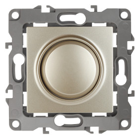 ЭРА 12-4101-04 Светорегулятор поворотно-нажимной, 400ВА 230В, IP20, Эра12, шампань (6/60/1440)