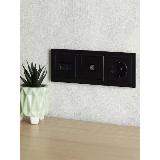 BRITE Рамка 3-мест. РУ-3-БрЧ черн. IEK