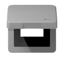 JUNG Рамка с подпружиненной крышкой для USB-механизмов, с центральной платой, серый