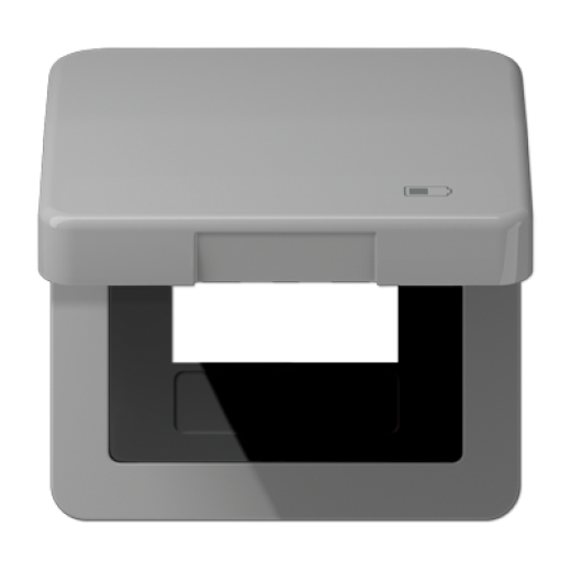 Рамка с подпружиненной крышкой для USB-механизмов, с центральной платой