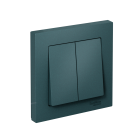 Systeme Electric AtlasDesign Изумруд Выключатель 2-клавишный сх.5, 10АХ, в сборе