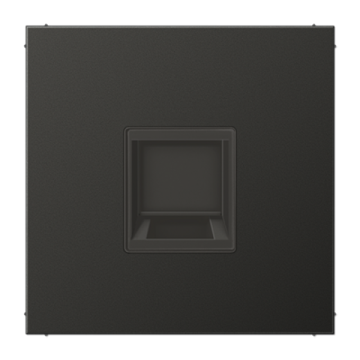 Плата (фиксация защёлкиванием) для одного модуля, металл, антрацит