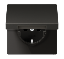 JUNG SCHUKO®-розетка 16 A / 250 B ~ с крышкой, антрацит