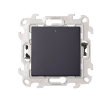 Simon 24 Графит Одноклавишный переключатель с подсветкой Push&Go