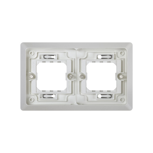 Рамка 2-х местная, скрытая проводка, S44A, серый