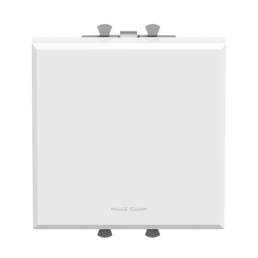 Выключатель двухполюсный одноклавишный модульный, Avanti, белое  облако, 2 модуля