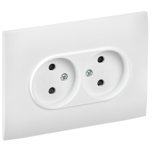 SKANDY Роз. 2-я без з/к с з/ш 10А сб. SK-R09W арк. бел. IEK