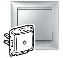 Legrand DIY Valena Алюм Розетка TV проходная, 14 дБ.