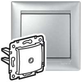 Legrand DIY Valena Алюм Розетка TV проходная, 14 дБ.