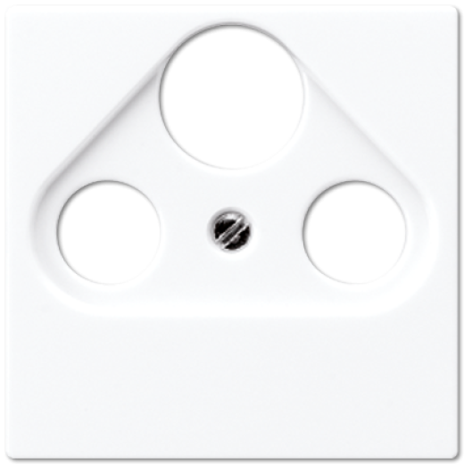 Крышка для SAT-TV-FM-розеток, фиксация винтом, дюропласт, белый, A500