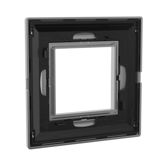 Рамка из металла 1 пост (2 мод.), Avanti, светло-серебристая