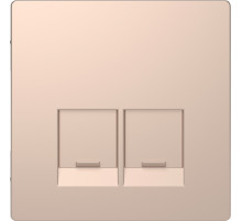 Schneider Electric Merten D-Life Шампань Накладка центральная для 2-х модульных разъемов, пол. д/надписи