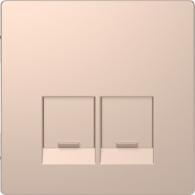 Schneider Electric Merten D-Life Шампань Накладка центральная для 2-х модульных разъемов, пол. д/надписи