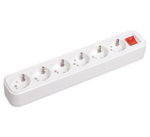 IEK Розетка переносная разб. с выкл. К06В 6 мест CLASSIC