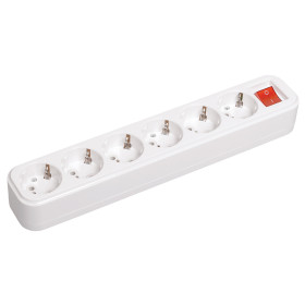 IEK Розетка переносная разб. с выкл. К06В 6 мест CLASSIC