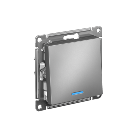 Systeme Electric AtlasDesign Сталь Переключатель 1-клавишный с подсветкой, сх.6а, 10АХ, механизм