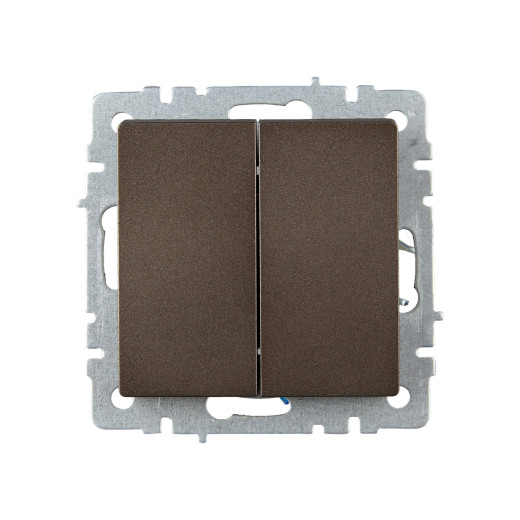 BRITE Выключ. 2-кл. прох. 10А ВС10-2-6-БрТБ бр. IEK