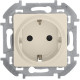 Розетка с заземлением - Legrand/Daccord Inspiria - со шторками 16А 250В винтовые зажимы - слоновая кость