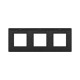 Рамка из алюминия 3 поста (6 мод.), Avanti, черная