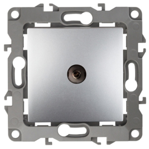 12-3101-03 ЭРА Розетка TV одиночная, IP20, Эра12, алюминий (10/100/3200)