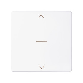 Simon S82 Concept Матовый белый, Клавиша для трехпозиционного выключателя жалюзи с пиктограммой 