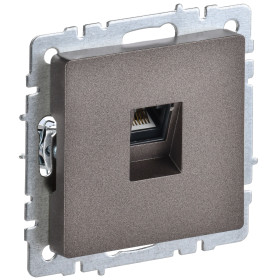 IEK BRITE BASE Темн.бронза Розетка комп RJ45 кат.5E РК10-БрТБ