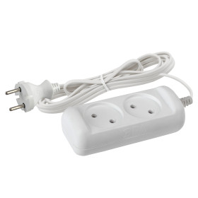 ЭРА Удлинитель электрический  UX-2-3m без заземления 2 розетки 3м ШВВП 2x0,75мм2 6А