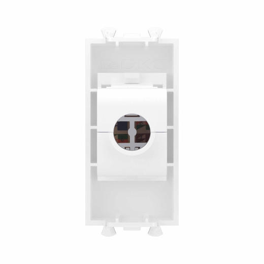 Компьютерная розетка RJ-45 без шторки модульная , кат.6А, Avanti, белое облако, 1 модуль