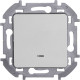 Переключатель одноклавишный с подсветкой/индикацией - Legrand/Daccord Inspiria - 10АХ 250В безвинтовые зажимы - алюминий