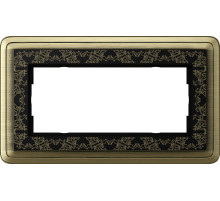 Gira ClassiX Art Бронза/Черный Рамка 2-ая без перегородки