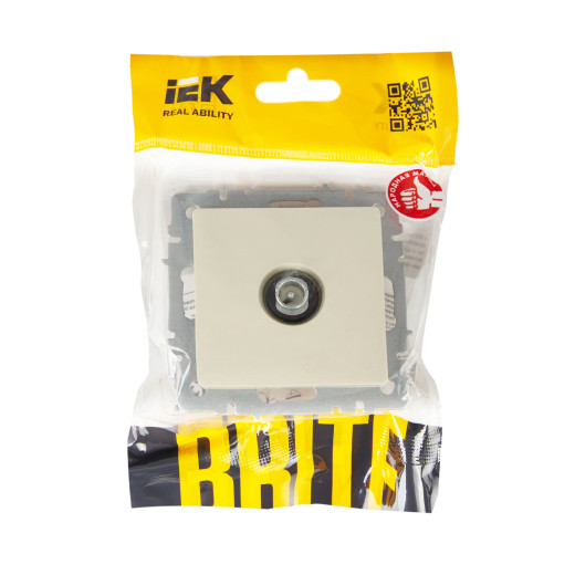 BRITE Роз. TV проходная РТВ10-0-БрКр беж. IEK