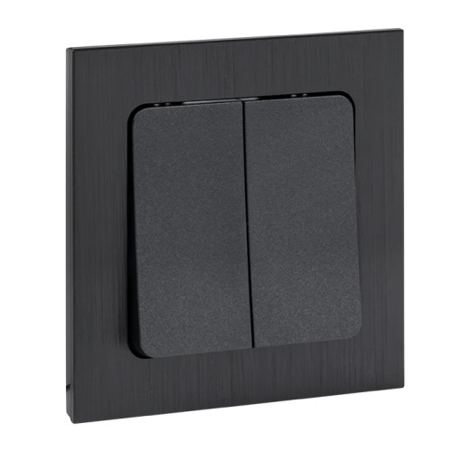 Стокгольм Механизм Выключателя 2-кл. проходного 10А автоматические клеммы черный EKF PROxima