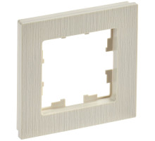 IEK BRITE DECOR Бежевый рифленый Рамка 1-м РУ-1-Бр