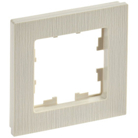 IEK BRITE DECOR Бежевый рифленый Рамка 1-м РУ-1-Бр