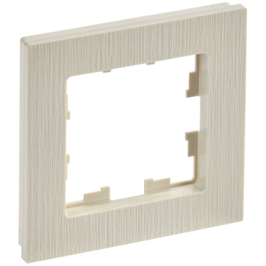 BRITE Рамка 1-мест. РУ-1-Бр беж. рифленый IEK