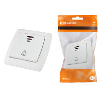 TDM Кнопка звонковая с подсветкой 6А белая 