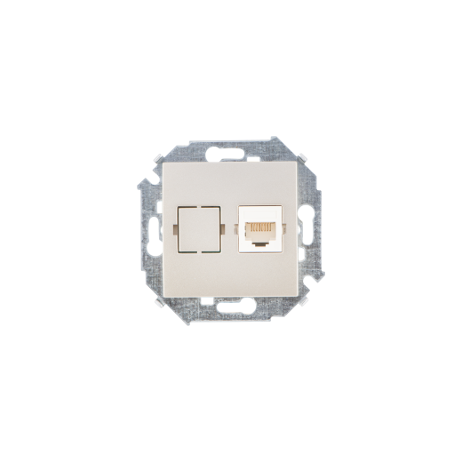 Simon 15 Шампань Розетка компьютерная RJ45 кат.5е