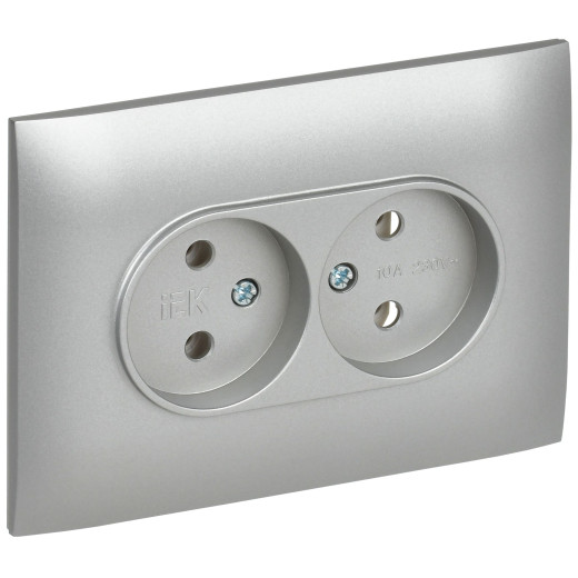 SKANDY Роз. 2-я без з/к/ш 10А в сб. SK-R10S сереб. IEK